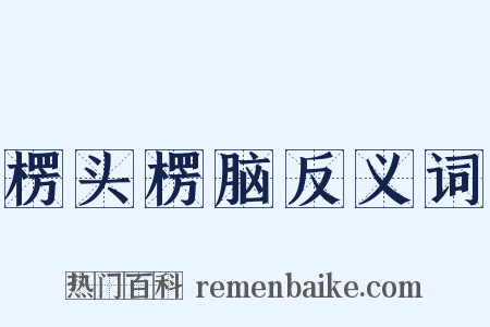 楞头楞脑反义词是什么意思的图片